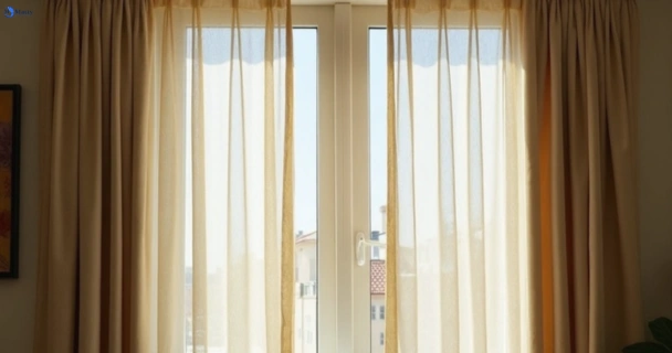 Dusty and dull curtains in hawthorn-vic before steam cleaning